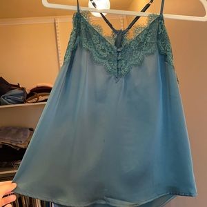 Green Abercrombie Lacey Tank